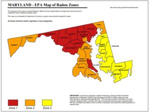 Maryland Radon map